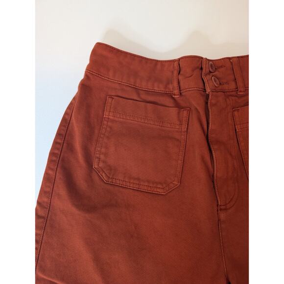 Faherty Uma High Waisted Cropped Pants in Ginger Spice Size 29 - Picture 7 of 16